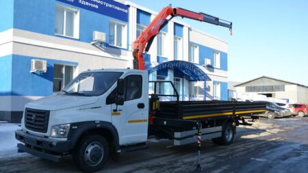 Газ Газон Некст с Крано-Манипуляторной установкой и платформой 6,2 Гидравлический