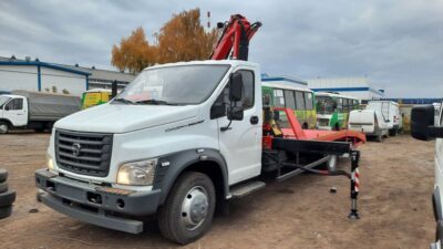 Газ Газон Некст Эвакуатор с КМУ и ломанной платформой 3